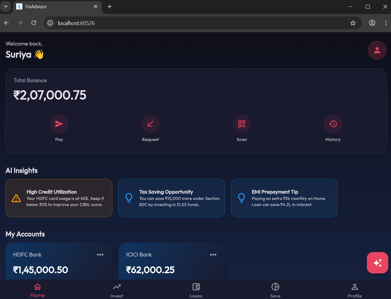 FinAIMT App (Financial Analyser and Advisor)